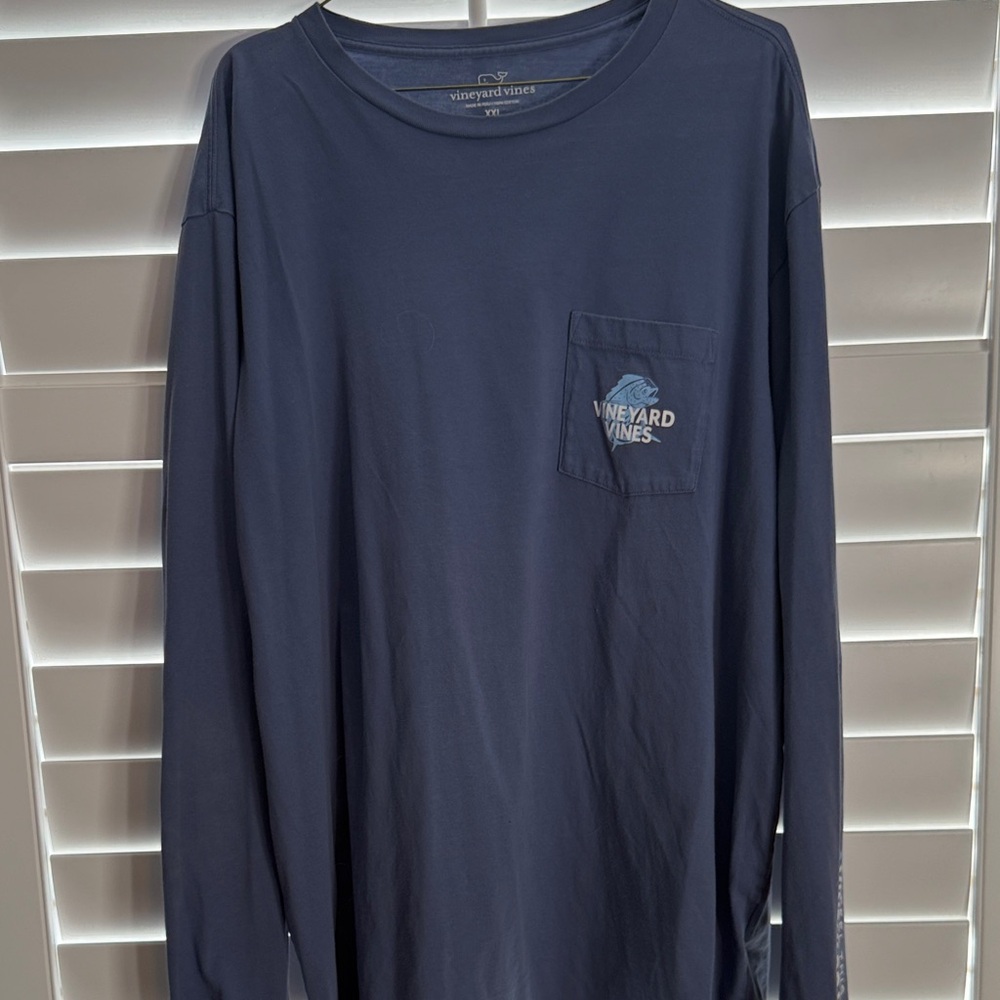 Vineyard Vines Men's Deep Blue Long Sleeve Tee